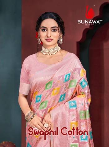 BUNAWAT SWAPNIL COTTON 1001 TO 1006 DESIGNER COTON SAREE WHOLESALER IN INDIA